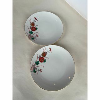 コウランシャ(香蘭社)の香蘭社 プレート 銘々皿 小皿 小菊 菊 シノワズリ 金彩 希少 レア 美品(食器)