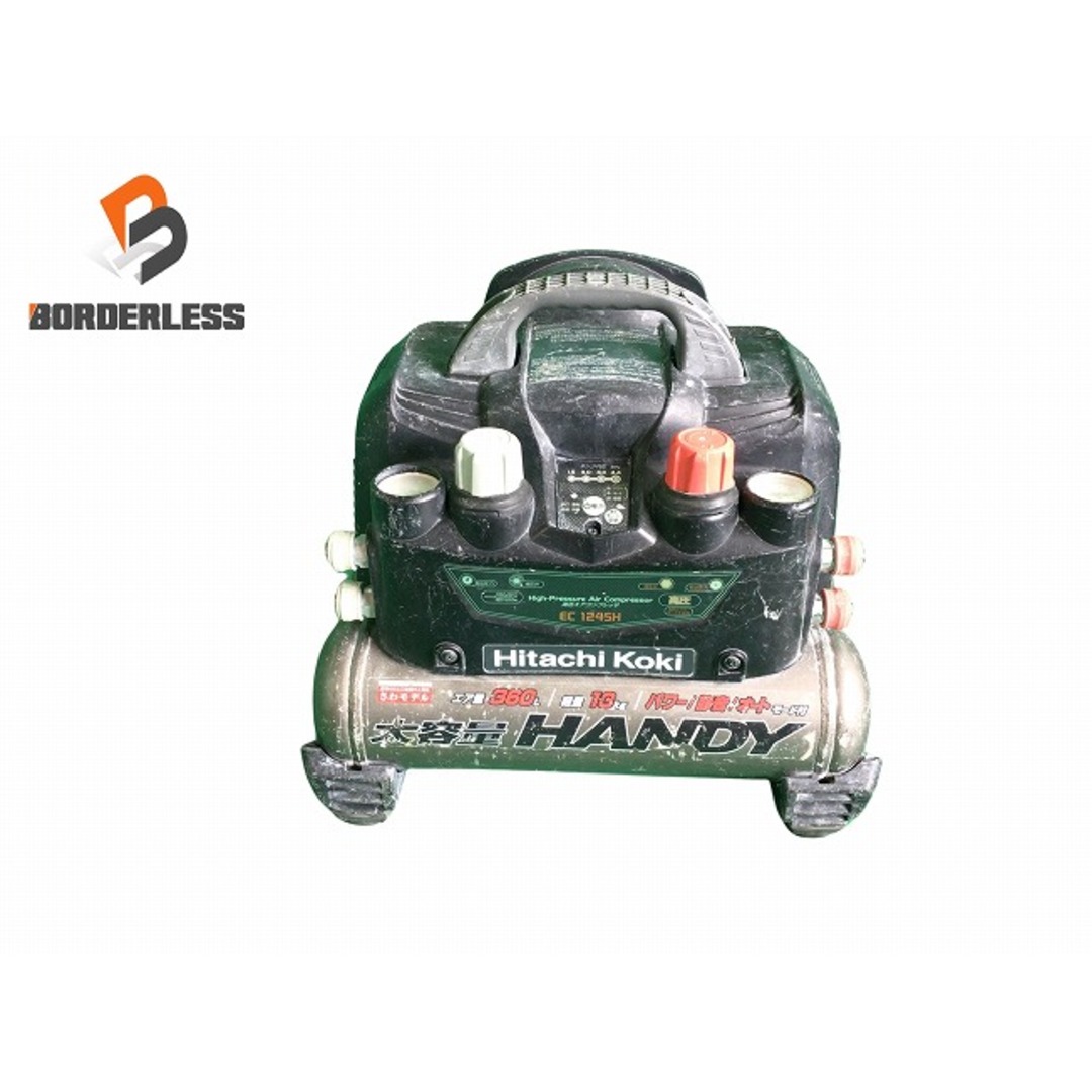 ☆品☆HITACHI 日立工機 8L 常圧/高圧コンプレッサー EC1245H ☆品☆HITACHI 日立工機 8L 常圧/高圧コンプレッサー EC1245H