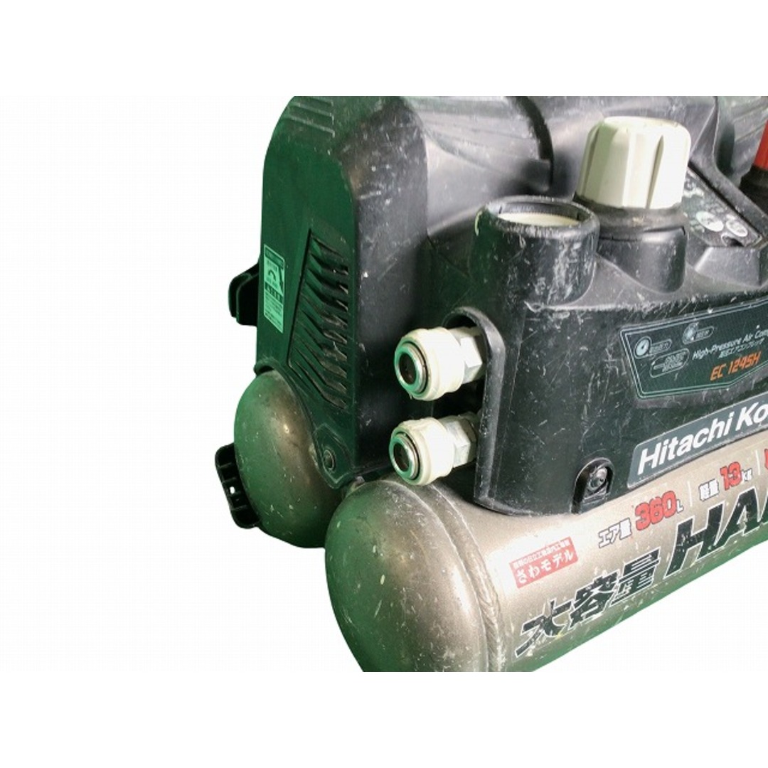 ☆品☆HITACHI 日立工機 8L 常圧/高圧コンプレッサー EC1245H ☆品☆HITACHI 日立工機 8L 常圧/高圧コンプレッサー EC1245H