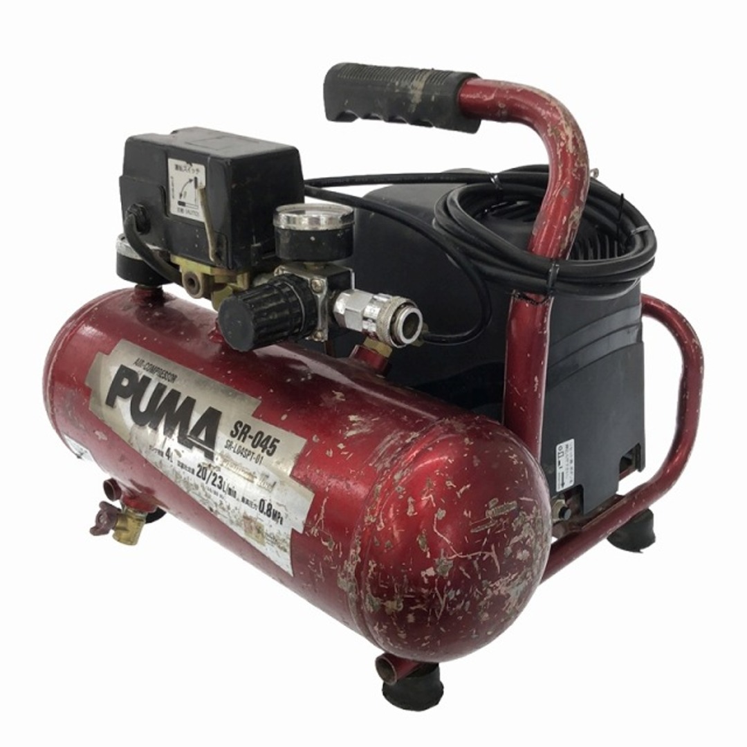 ☆中古品☆SK11 藤原産業 常圧 エアコンプレッサー SR-045 SR ☆中古品☆SK11 藤原産業 常圧 エアコンプレッサー SR-045 SR