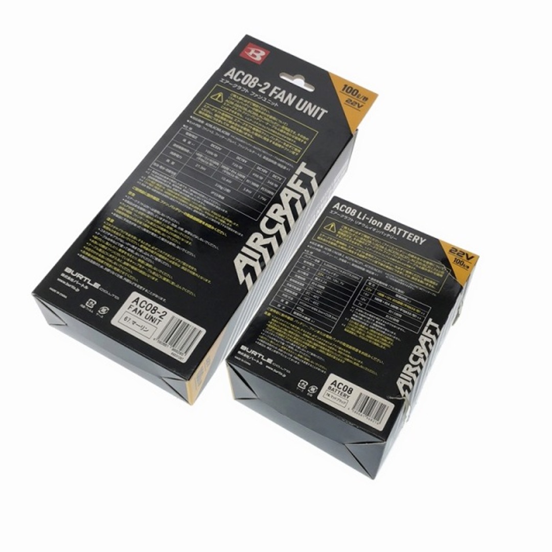 BURTLE - ☆未使用セット☆BURTLE バートル 22V バッテリー AC08 BURTLE - ☆未使用セット☆BURTLE バートル 22V バッテリー AC08