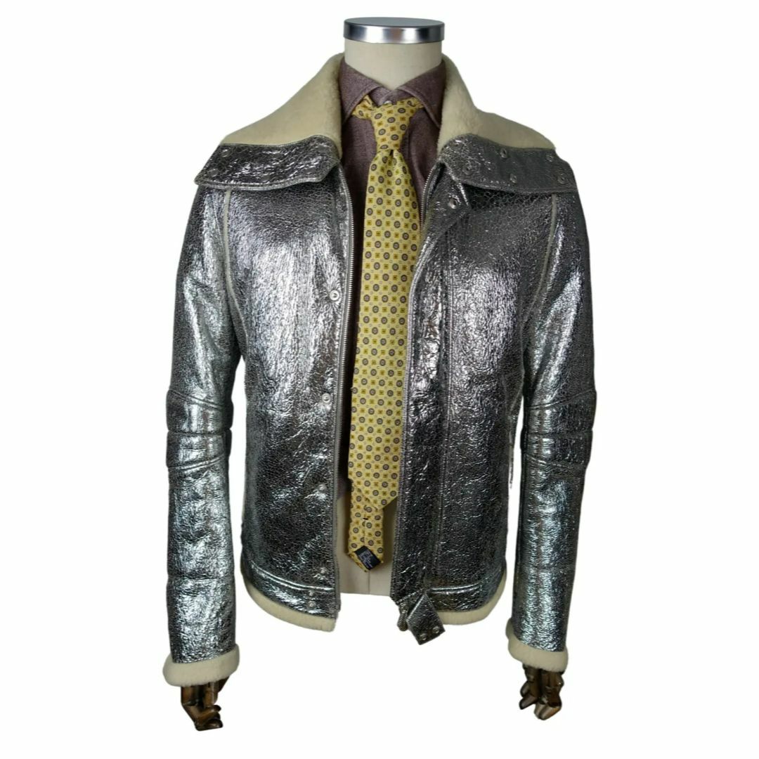 BOTTEGA VENETA - ボッテガヴェネタBottegaVenetaシルバーメタリックムートンジャケット
