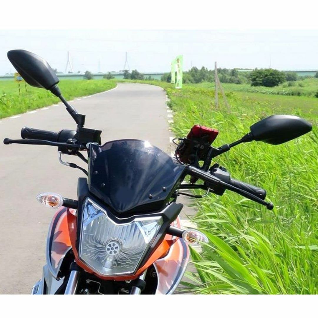 Demimoto 汎用バイクミラー オートバイ ミラー 適合 PCX GROM の Demimoto 汎用バイクミラー オートバイ ミラー 適合 PCX GROM の