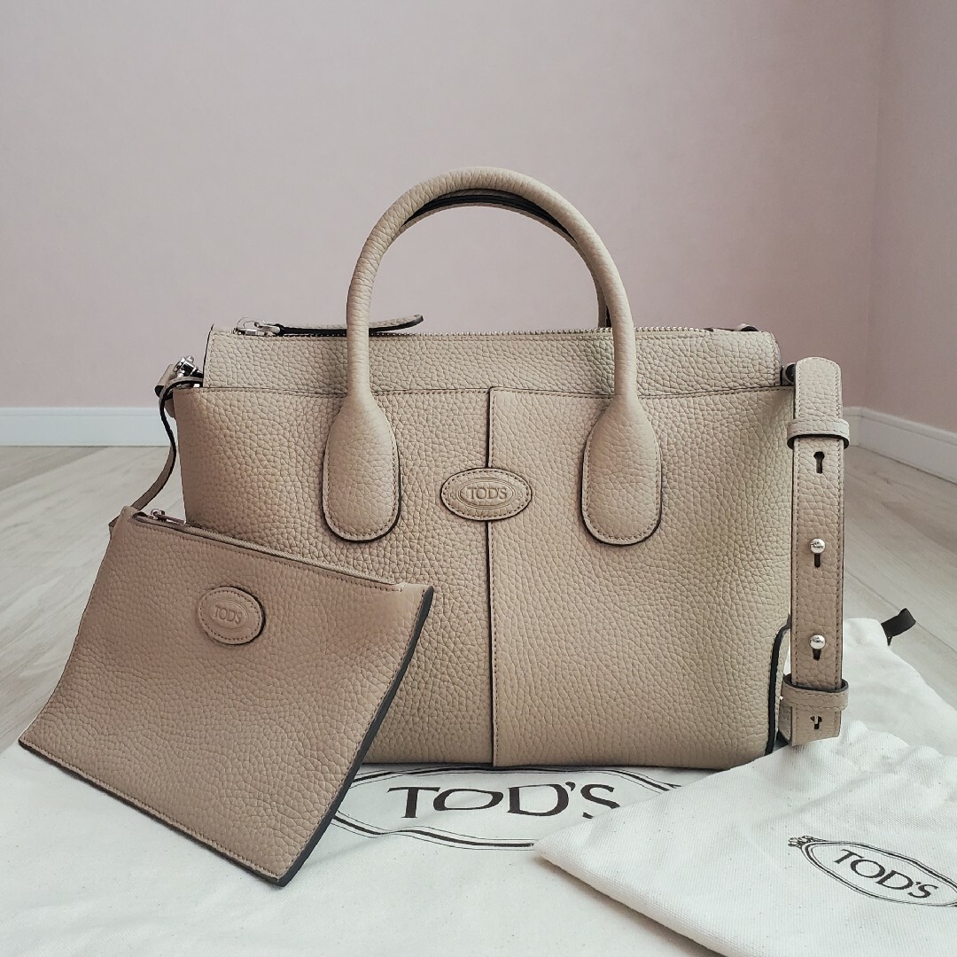 TOD'S - トッズ DI ディーアイ バッグ スモール レザー 2way ベージュ 新品同様