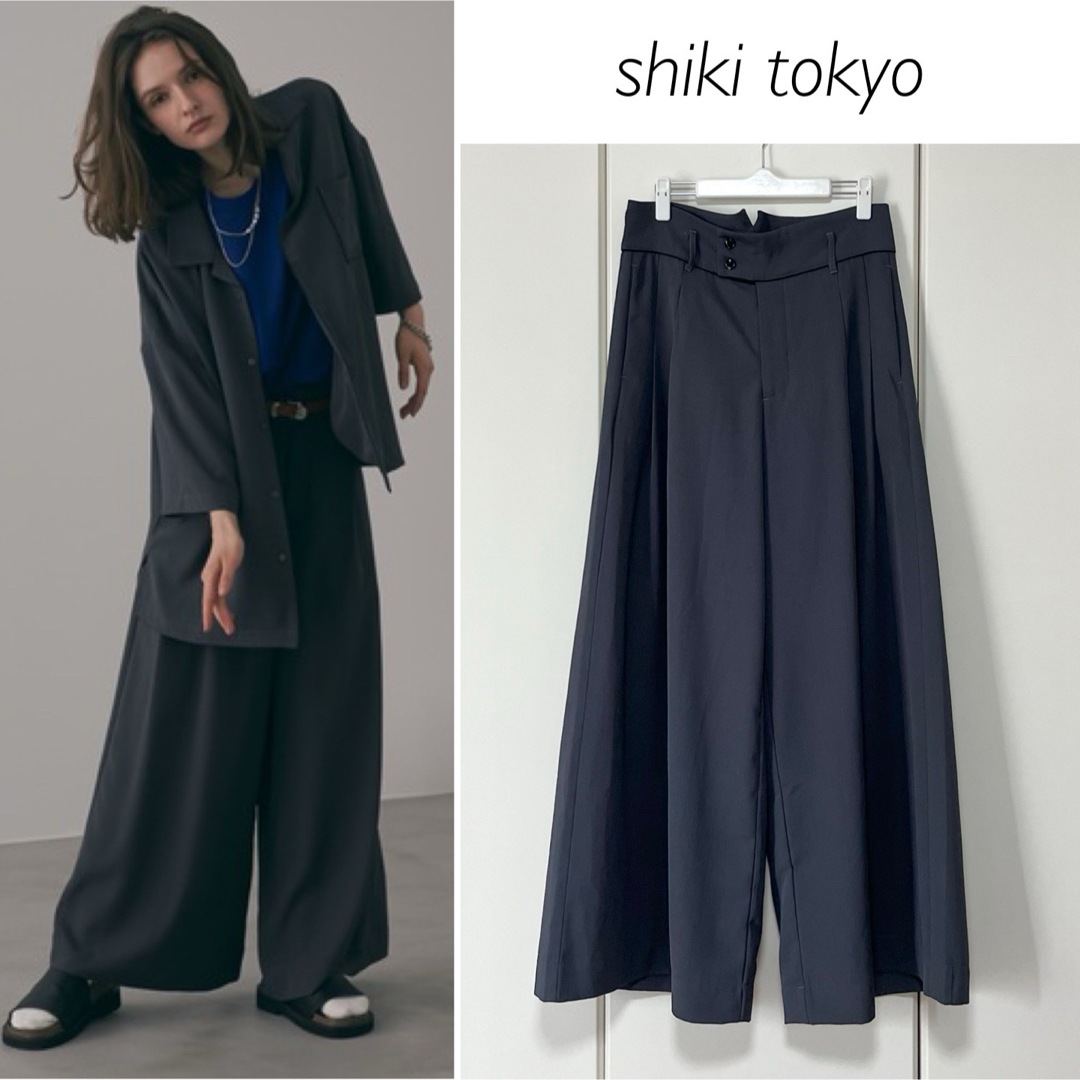 美品】shiki tokyo パイピングワイドフレアパンツの通販 by 常識 美品】shiki tokyo パイピングワイドフレアパンツの通販 by 常識