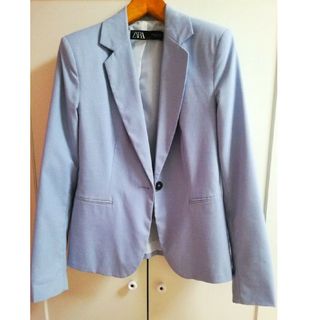 ZARA(テーラードジャケット ・ ブルー・ネイビー/青色系)の ZARA(テーラードジャケット ・ ブルー・ネイビー/青色系)の