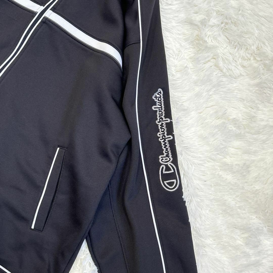 Champion - 【291】champion ジャージ 長袖 L ブラック USAの Champion - 【291】champion ジャージ 長袖 L ブラック USAの