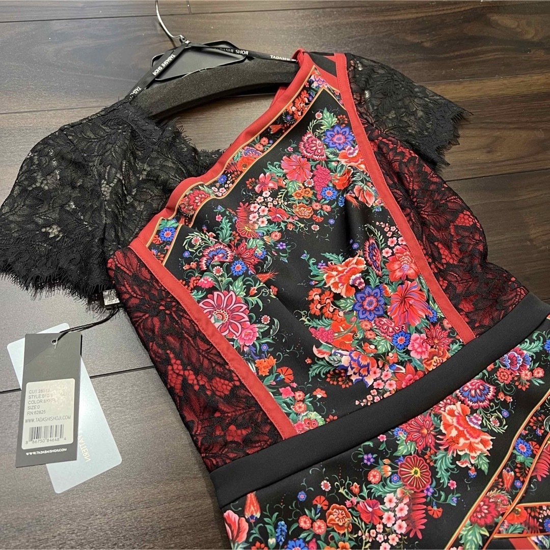 TADASHI SHOJI - TADASHI SHOJI 花柄 ボタニカルドレス TADASHI SHOJI - TADASHI SHOJI 花柄 ボタニカルドレス