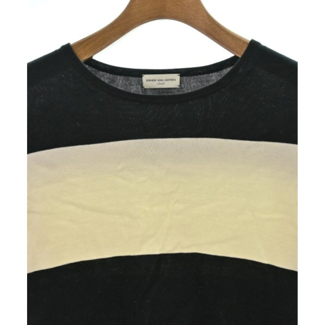DRIES VAN NOTEN ニット・セーター S 黒x白(ボーダー) 【古着 DRIES VAN NOTEN ニット・セーター S 黒x白(ボーダー) 【古着