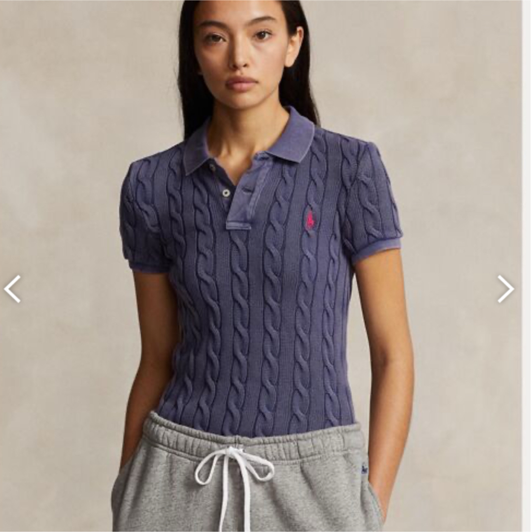 POLO RALPH LAUREN - ラルフローレンケーブルニット ポロシャツ POLO RALPH LAUREN - ラルフローレンケーブルニット ポロシャツ