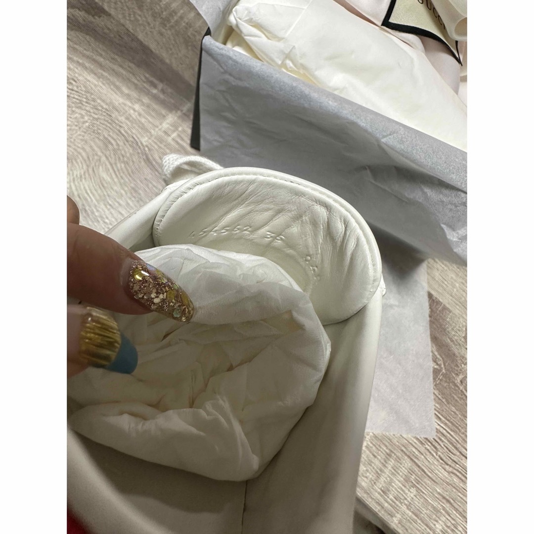 GUCCI - GUCCI グッチ レザシェリーライン スターデザイン GUCCI - GUCCI グッチ レザシェリーライン スターデザイン