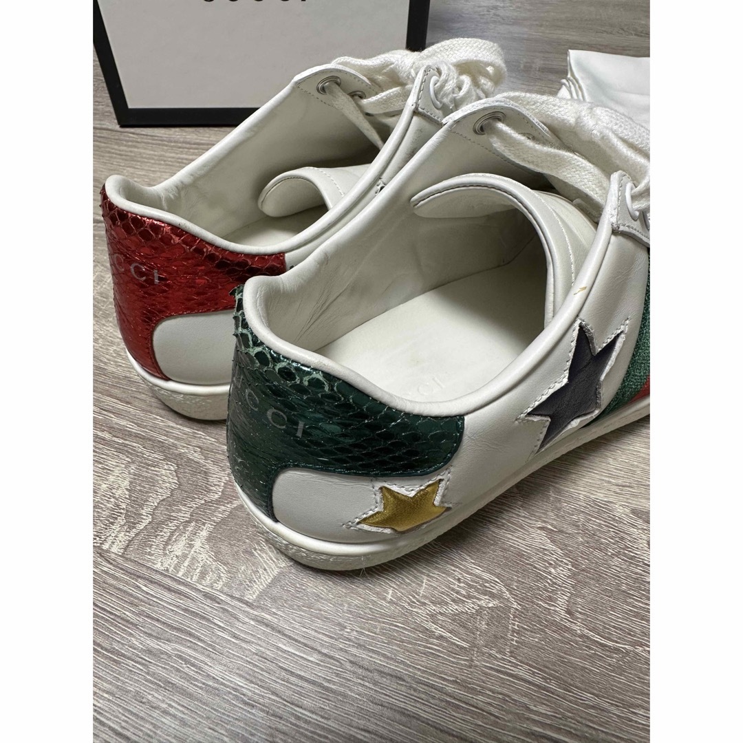 GUCCI - GUCCI グッチ レザシェリーライン スターデザイン GUCCI - GUCCI グッチ レザシェリーライン スターデザイン