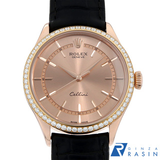 ロレックス(ROLEX)のロレックス チェリーニ タイム 50705RBR ピンク ランダム番 メンズ 中古 腕時計(腕時計(アナログ))