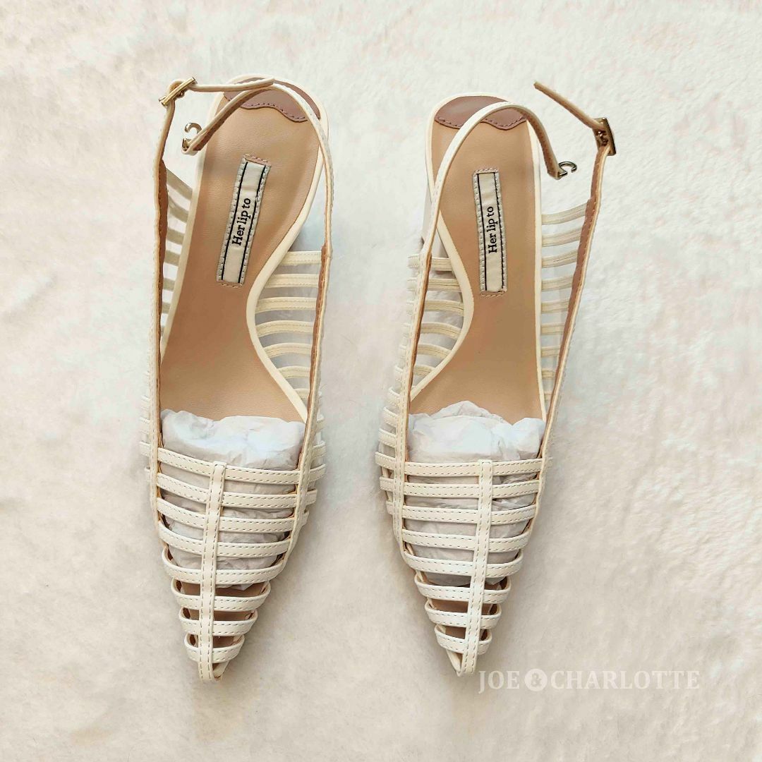 Her lip to - ハーリップトゥ Becca Slingback Sandals ホワイト Her lip to - ハーリップトゥ Becca Slingback Sandals ホワイト