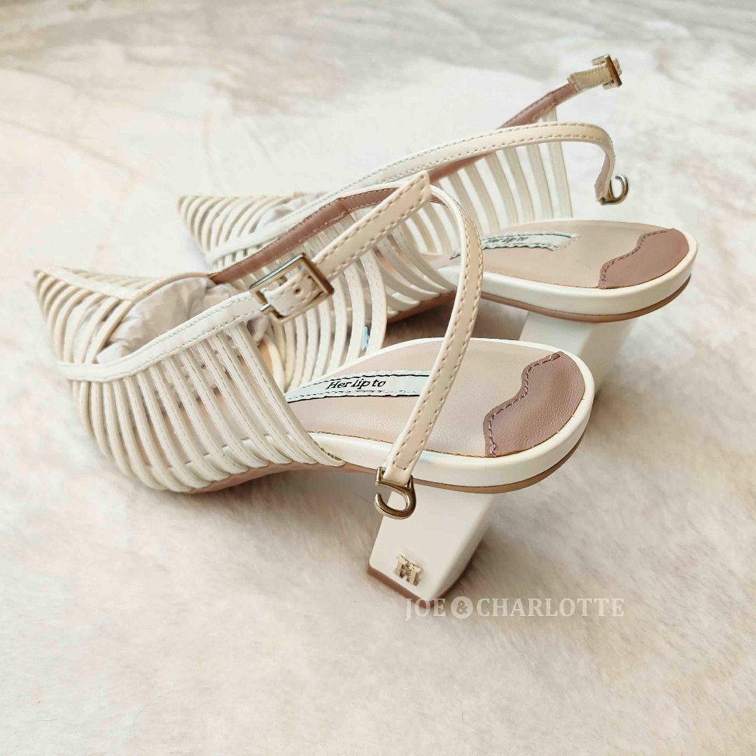 Her lip to - ハーリップトゥ Becca Slingback Sandals ホワイト Her lip to - ハーリップトゥ Becca Slingback Sandals ホワイト