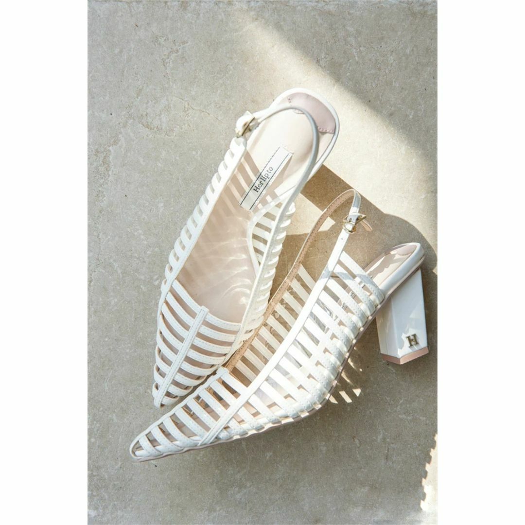 Her lip to - ハーリップトゥ Becca Slingback Sandals ホワイト Her lip to - ハーリップトゥ Becca Slingback Sandals ホワイト