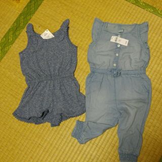 ベビーギャップ(babyGAP)の新品　2セット80(ロンパース)