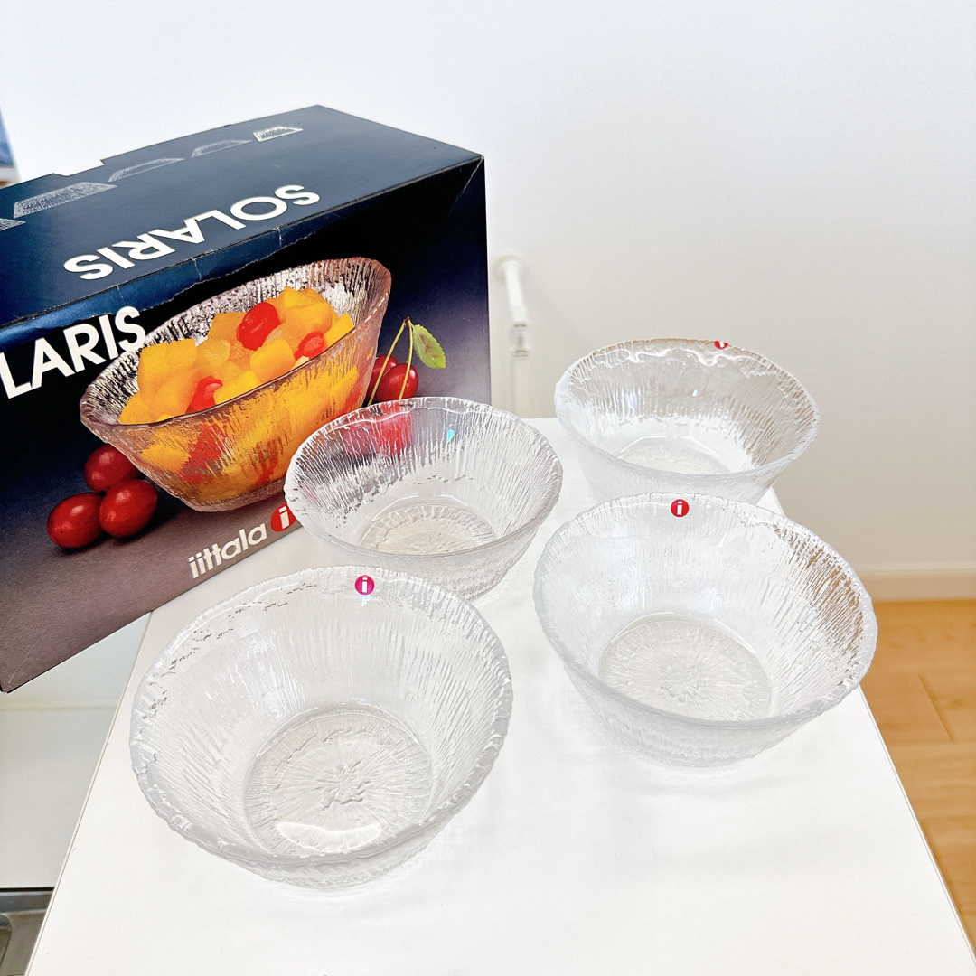 未使用 iittala ソラリス ボウル 4個 Solaris ヴィンテージ 未使用 iittala ソラリス ボウル 4個 Solaris ヴィンテージ