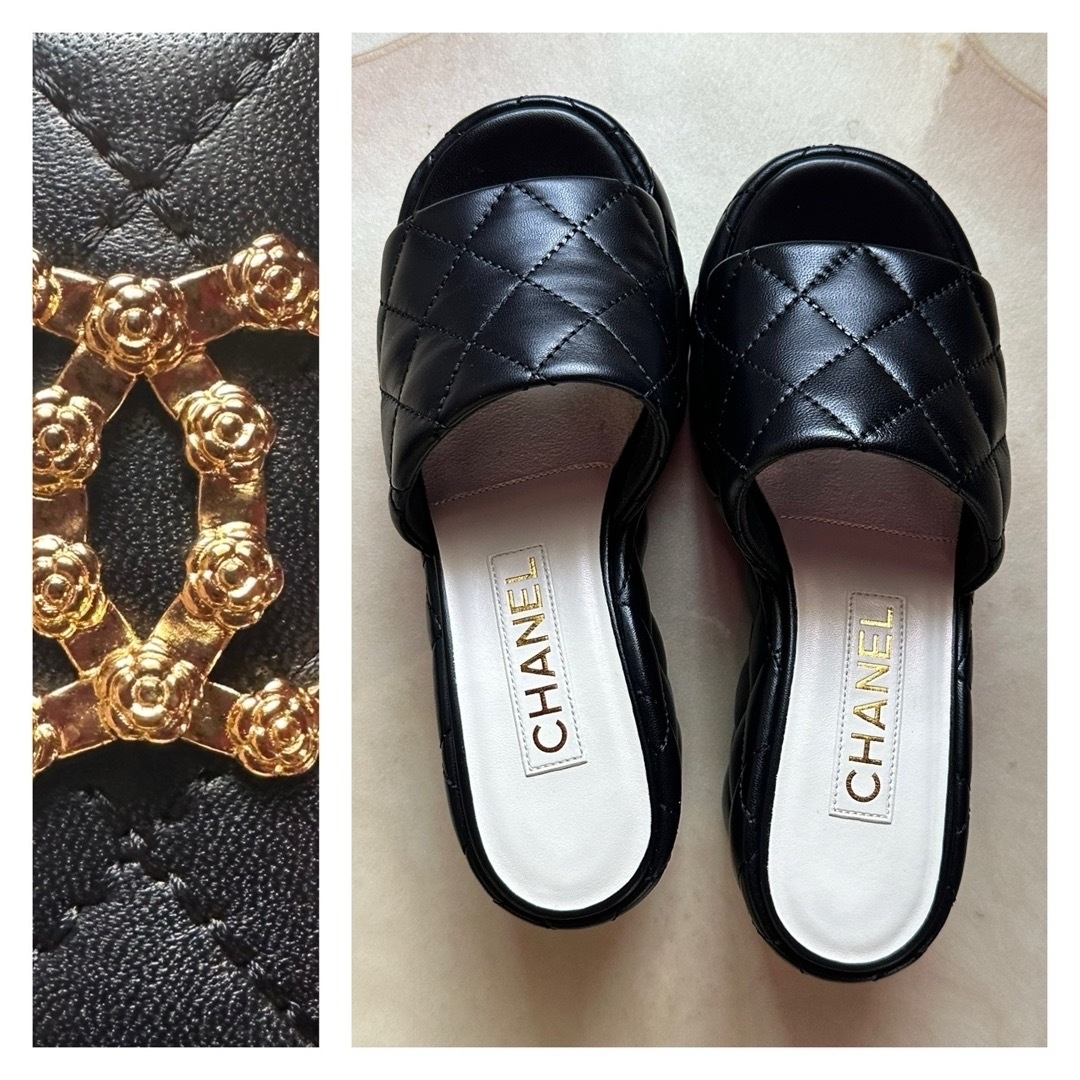 CHANEL - CHANEL サンダル ブラック シャネル 36 正規品 新品 CHANEL - CHANEL サンダル ブラック シャネル 36 正規品 新品