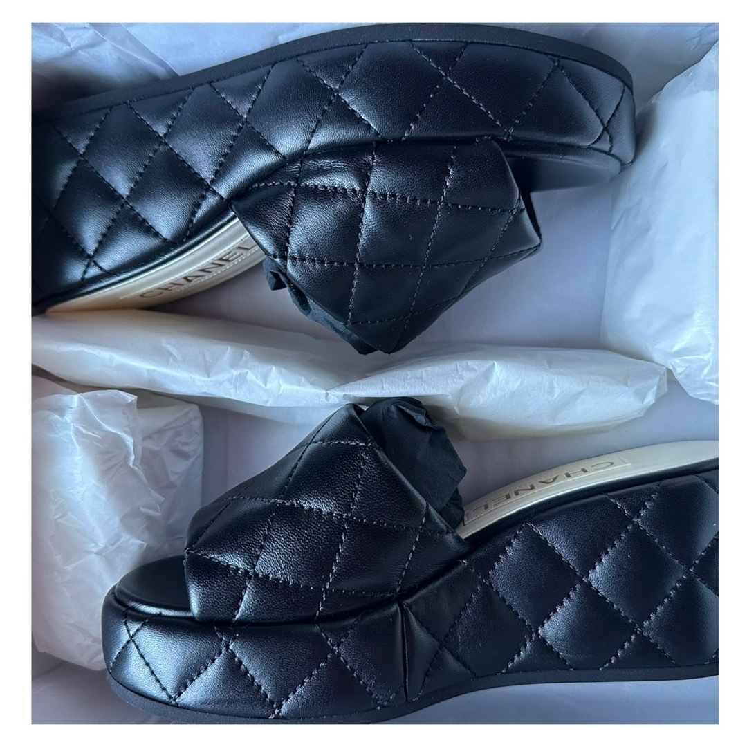 CHANEL - CHANEL サンダル ブラック シャネル 36 正規品 新品 CHANEL - CHANEL サンダル ブラック シャネル 36 正規品 新品