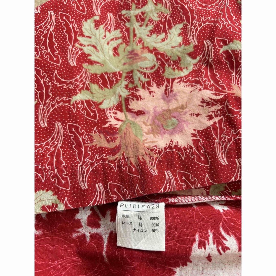 美品✨ピンクハウス あざみ ワンピース 赤 綿 送料無料 美品✨ピンクハウス あざみ ワンピース 赤 綿 送料無料