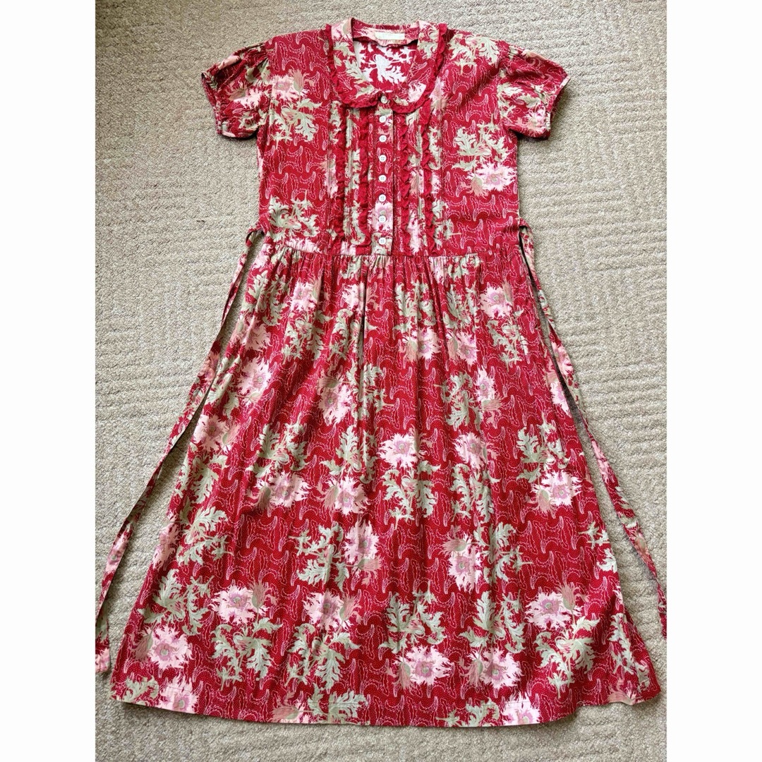 美品✨ピンクハウス あざみ ワンピース 赤 綿 送料無料 美品✨ピンクハウス あざみ ワンピース 赤 綿 送料無料