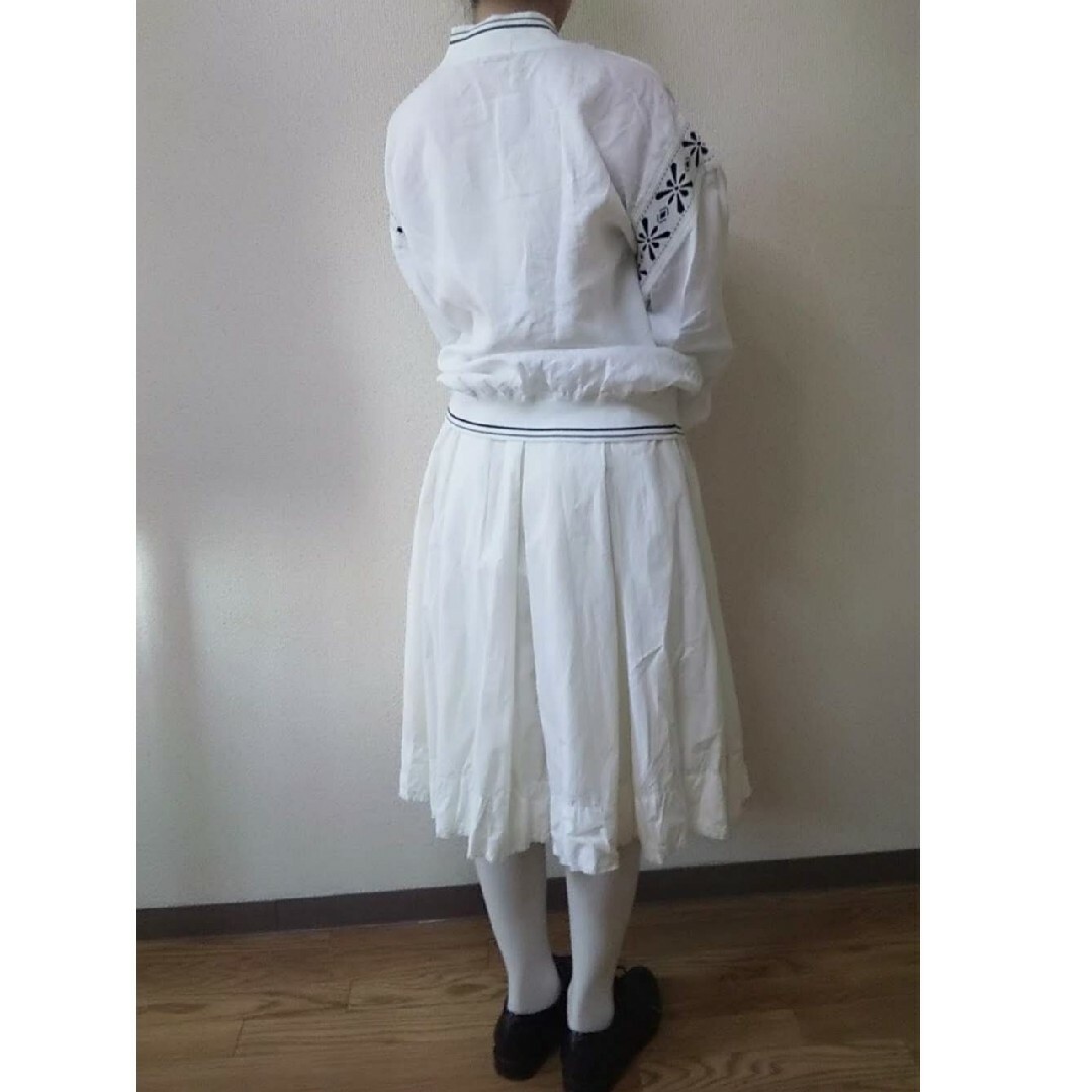 LANVIN(ランバン)のLANVIN エレガント ホワイト 刺繍 コットンブラウス レディースのトップス(シャツ/ブラウス(長袖/七分))の商品写真