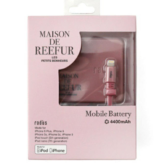 Maison de Reefur(メゾンドリーファー)のreffer / 新品 バッテリー / 梨花 スマホ/家電/カメラのスマートフォン/携帯電話(バッテリー/充電器)の商品写真