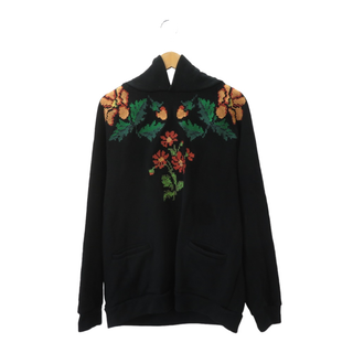 サノバチーズ(SON OF THE CHEESE)のSON OF THE CHEESE FLOWER CROSS STICH HOODIE(パーカー)