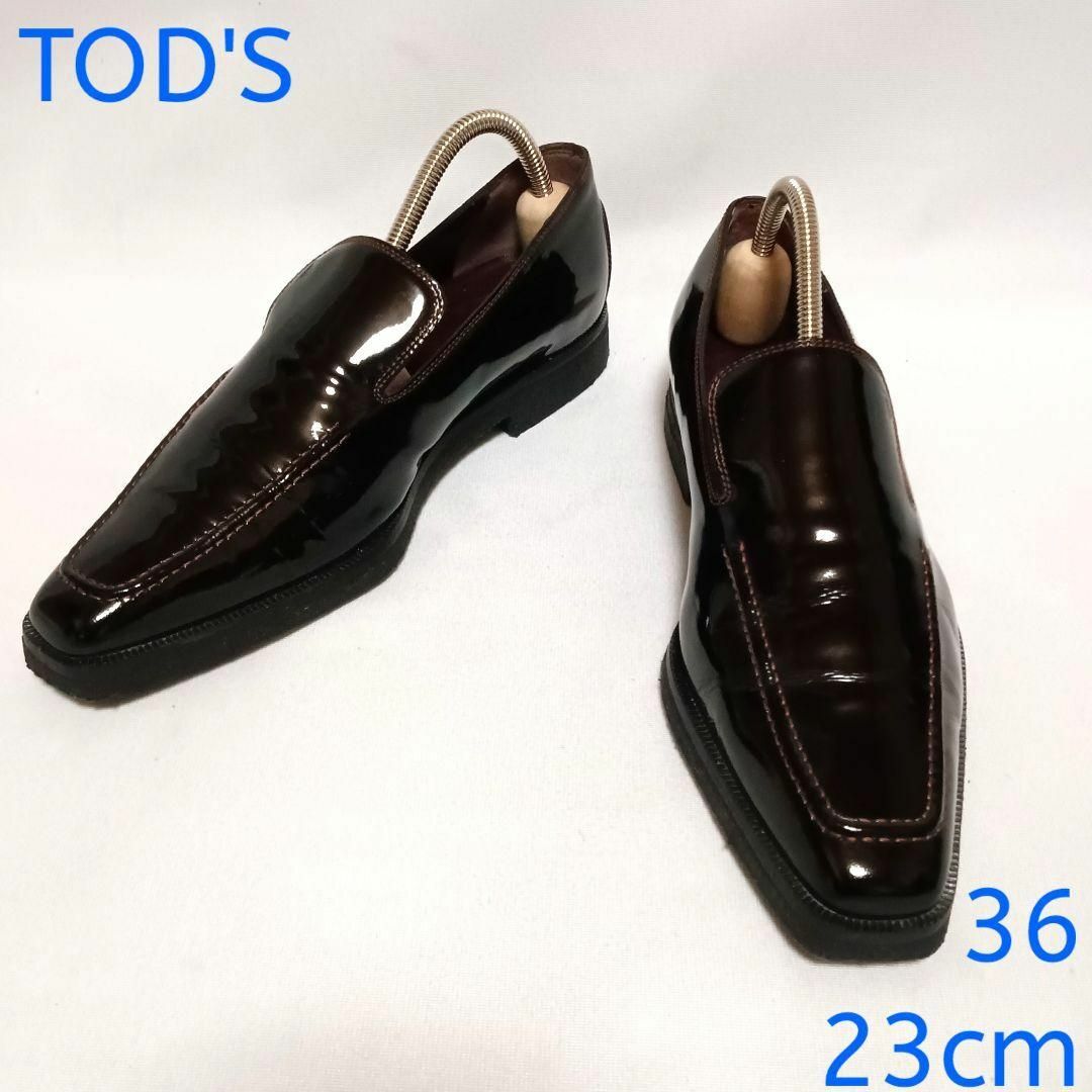 TOD´S トッズ ローファー エナメル ブラック 36 23.5cm TOD´S トッズ ローファー エナメル ブラック 36 23.5cm