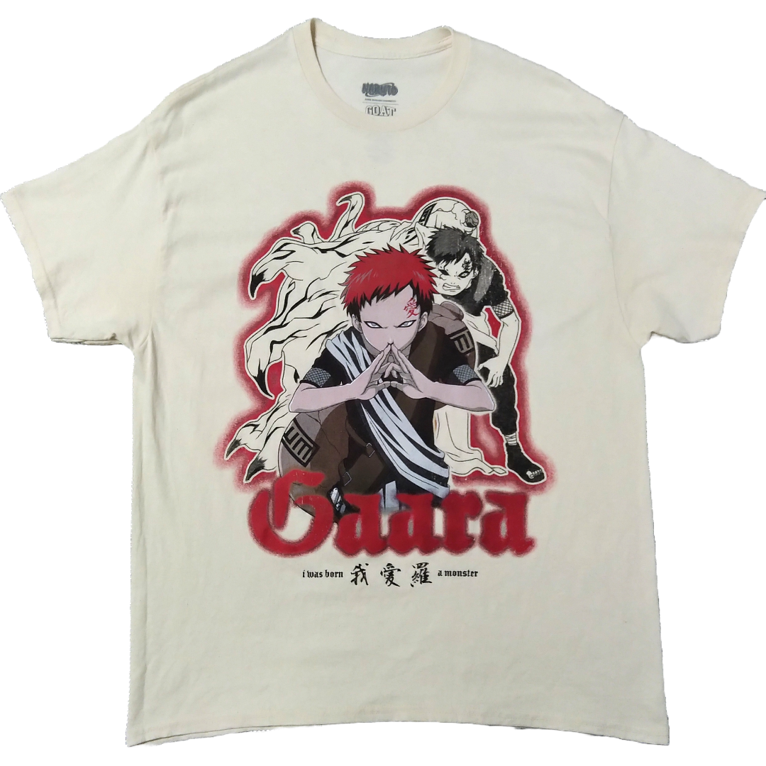 古着 ナルト Tシャツ XLサイズ 生成色 我愛羅 naruto アニメT 古着 ナルト Tシャツ XLサイズ 生成色 我愛羅 naruto アニメT