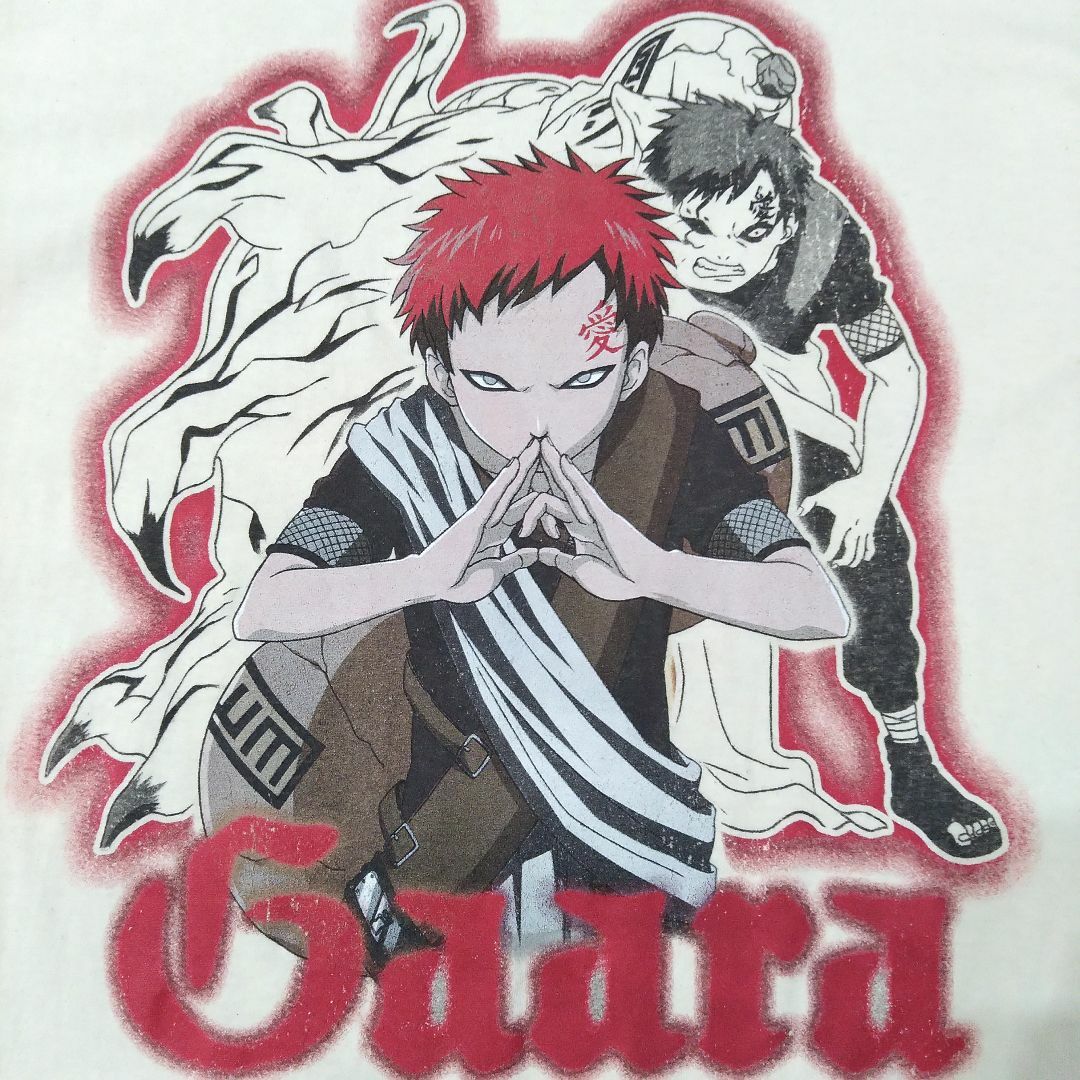古着 ナルト Tシャツ XLサイズ 生成色 我愛羅 naruto アニメT 古着 ナルト Tシャツ XLサイズ 生成色 我愛羅 naruto アニメT