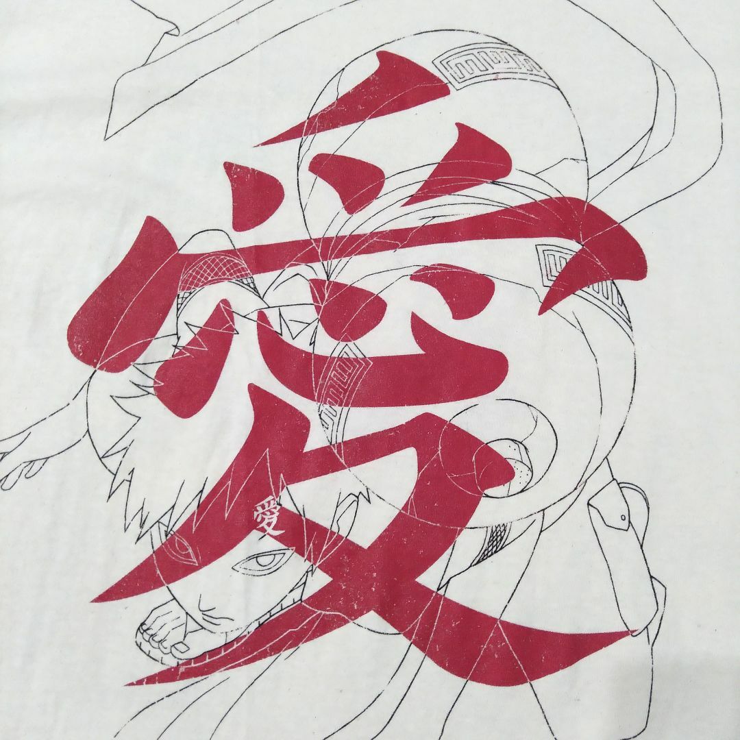 古着 ナルト Tシャツ XLサイズ 生成色 我愛羅 naruto アニメT 古着 ナルト Tシャツ XLサイズ 生成色 我愛羅 naruto アニメT