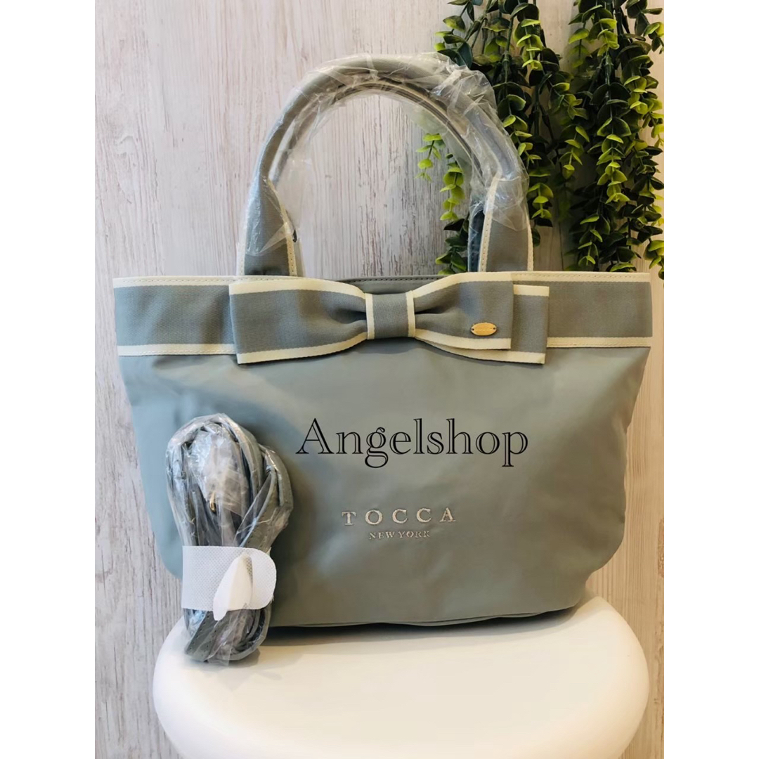 TOCCA - TOCCA トッカ リボントートバッグ 完売品 スカイブルー TOCCA - TOCCA トッカ リボントートバッグ 完売品 スカイブルー