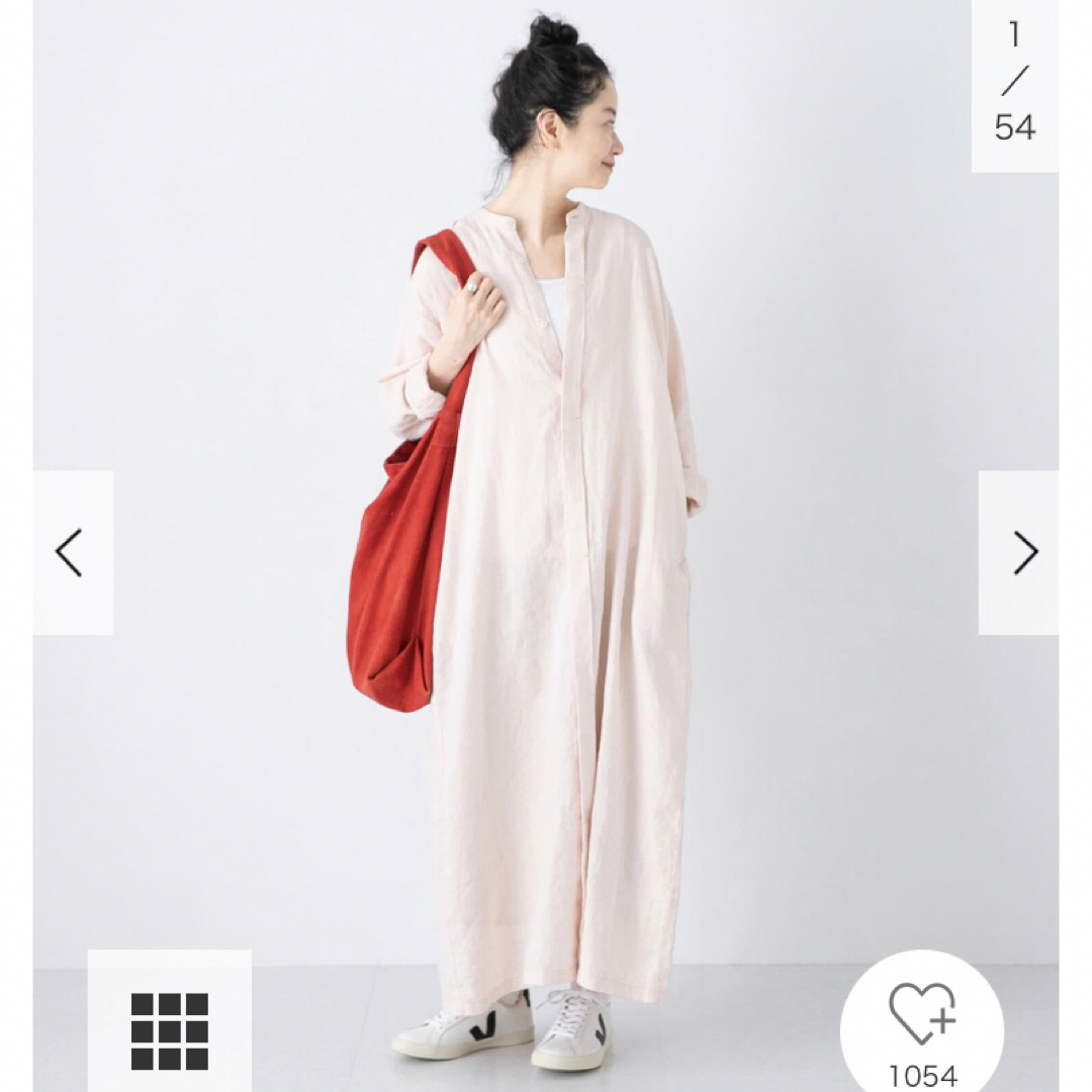 かぐれ - 新品タグ付◉ かぐれ リネンシャツワンピース PINK かぐれ - 新品タグ付◉ かぐれ リネンシャツワンピース PINK