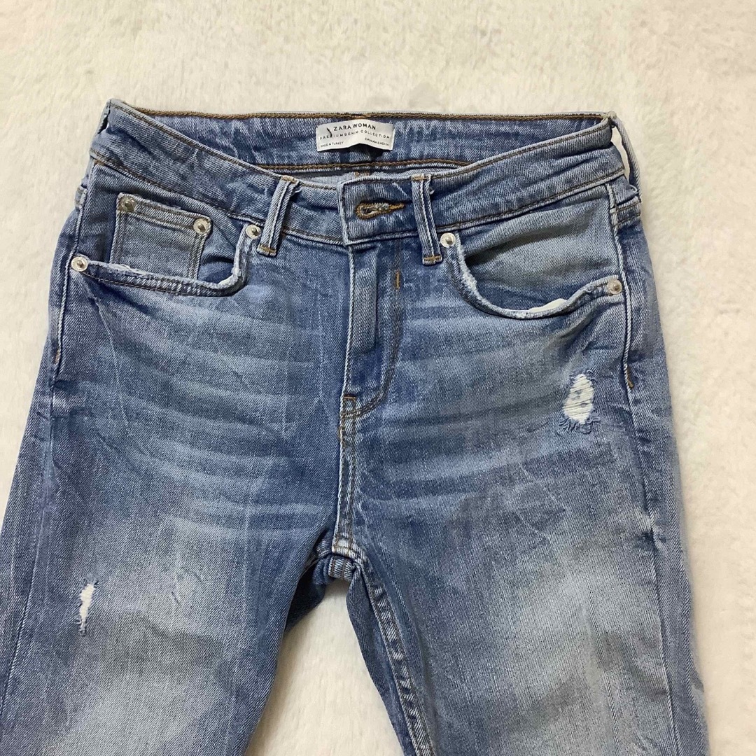 ZARA - 【美品】 ZARA デニム スキニー カットオフ ジーンズ ZARA - 【美品】 ZARA デニム スキニー カットオフ ジーンズ