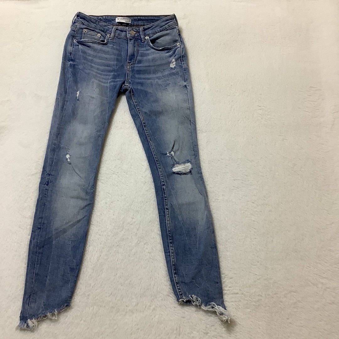 ZARA - 【美品】 ZARA デニム スキニー カットオフ ジーンズ ZARA - 【美品】 ZARA デニム スキニー カットオフ ジーンズ
