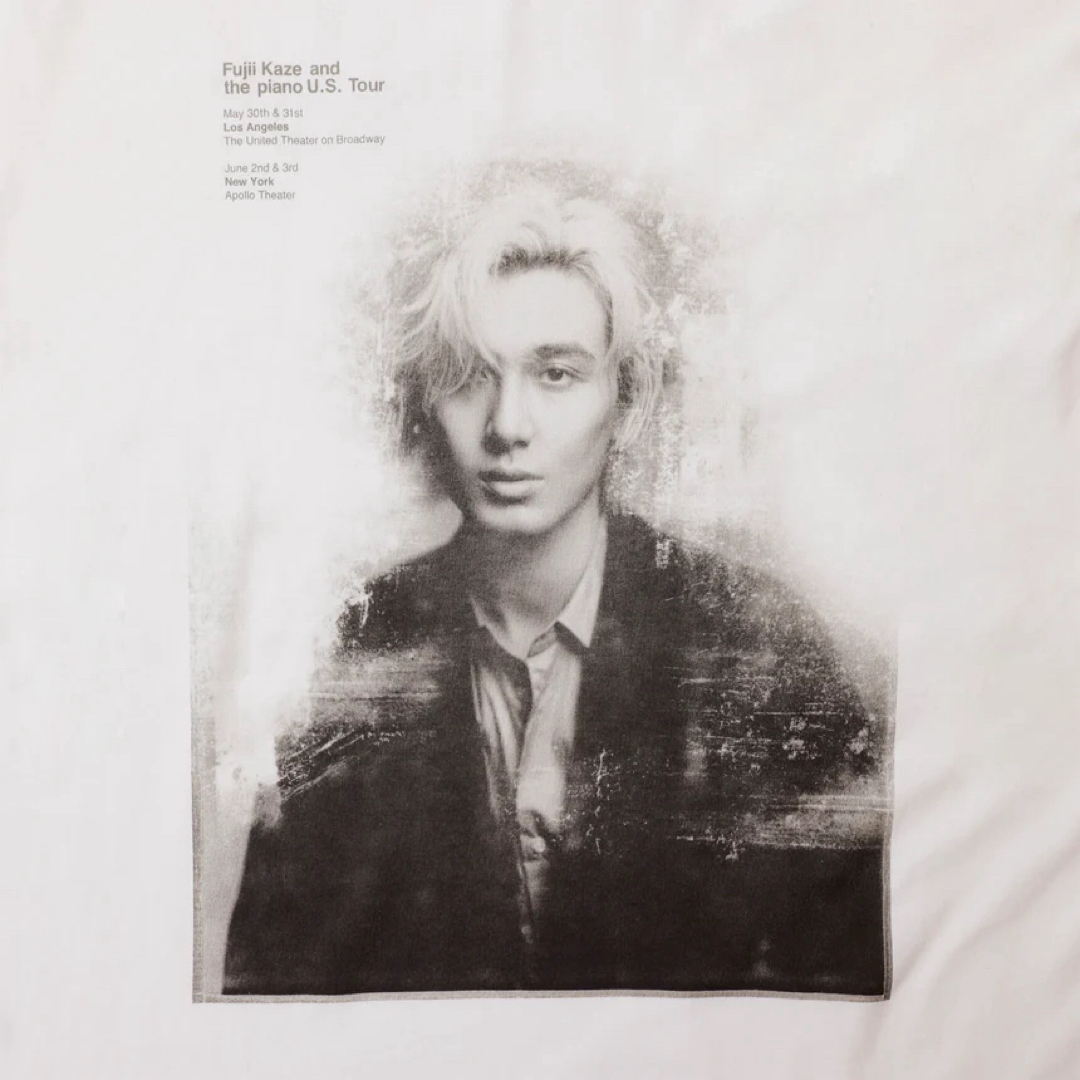 S 藤井風 Fujii Kaze Tシャツ White 白 ホワイト プレゼントの S 藤井風 Fujii Kaze Tシャツ White 白 ホワイト プレゼントの