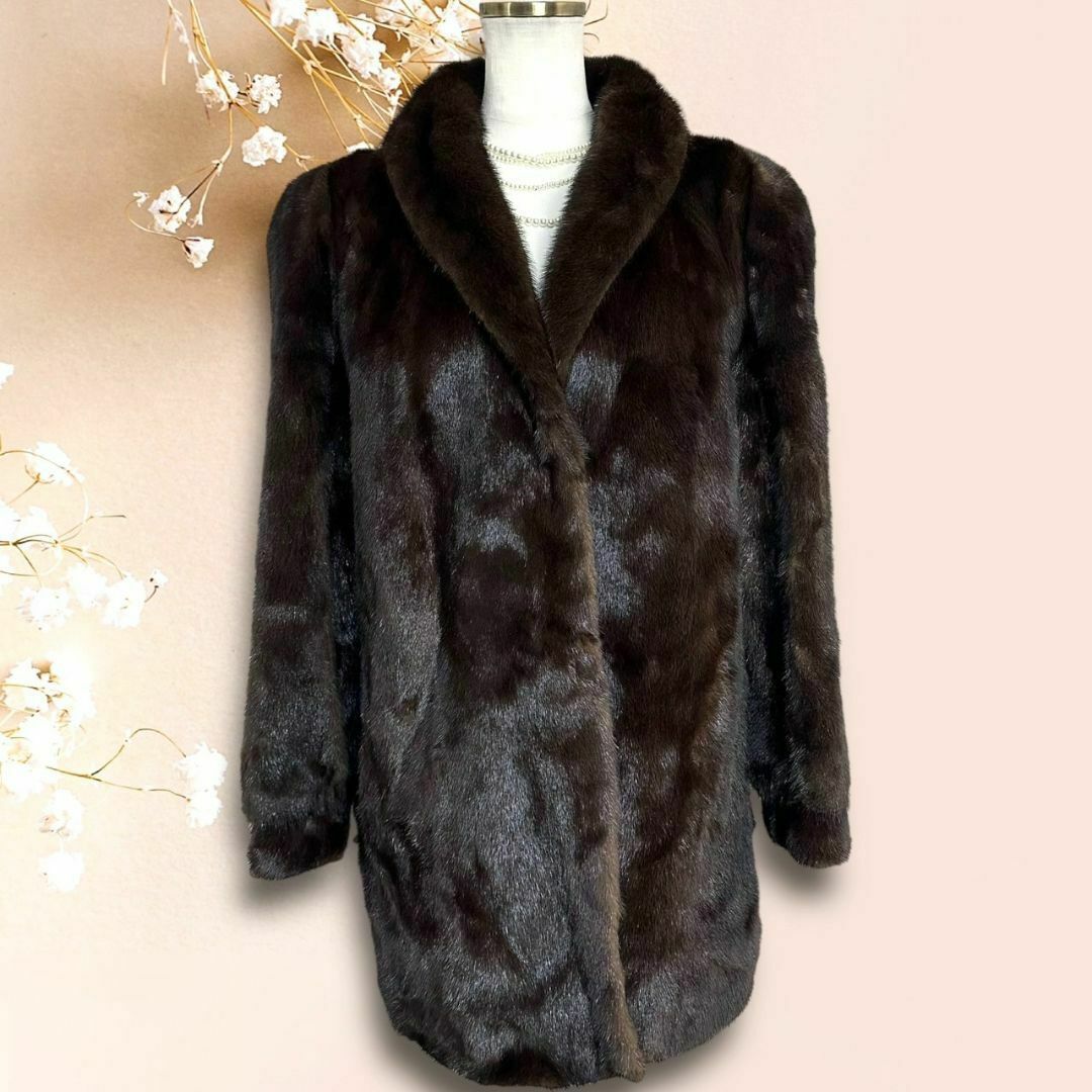 サガミンク ミンクファー 毛皮コート 13 ブラウン SAGA MINK サガミンク ミンクファー 毛皮コート 13 ブラウン SAGA MINK