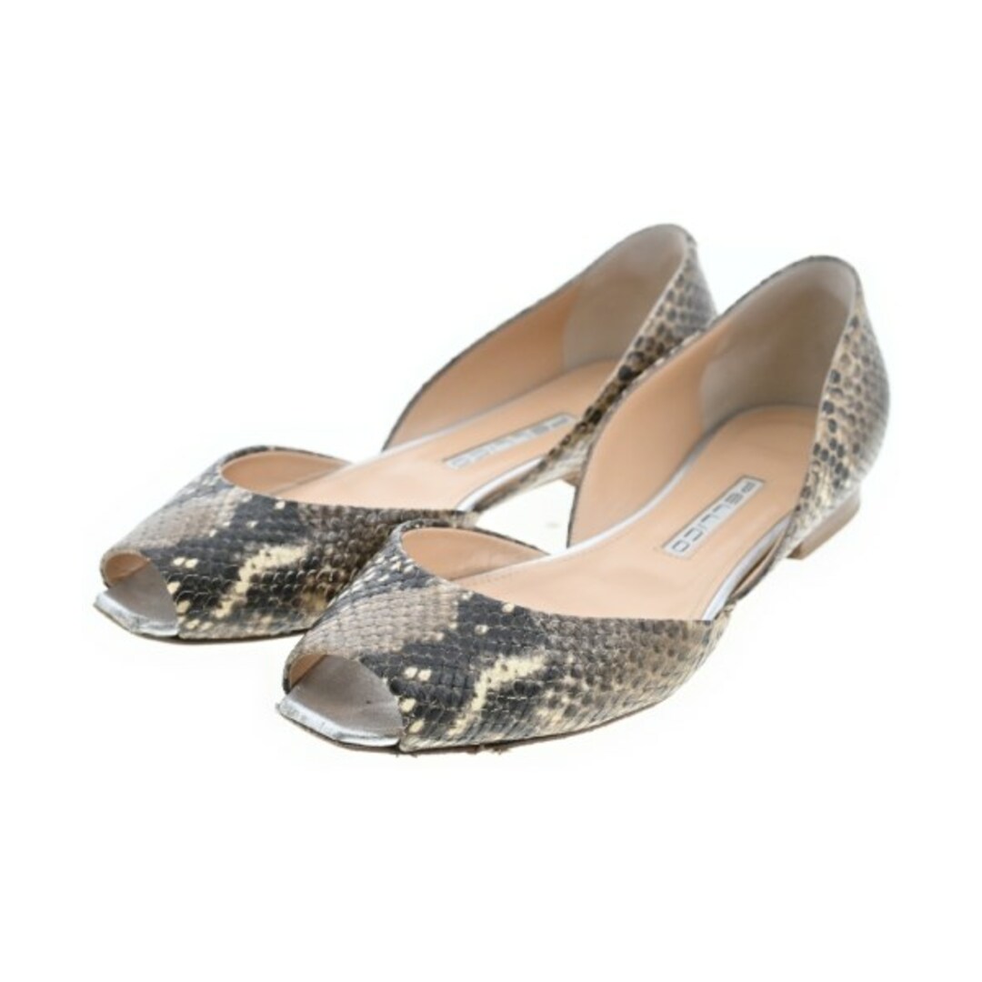 PELLICO パンプス 37(24cm位) ベージュxグレー(パイソン) 【古着 PELLICO パンプス 37(24cm位) ベージュxグレー(パイソン) 【古着