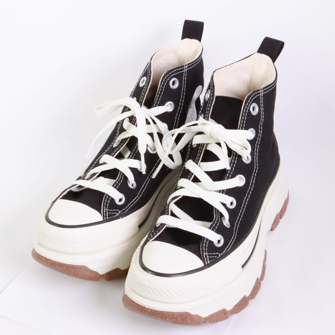 CONVERSE - ③　CONVERSE　コンバース　スニーカー　ハイカットスニーカー　厚底　 ALL STAR (R) TREKWAVE HI オールスター (R) トレックウエーブ HI 31310070 BLAC　24㎝　黒　ブラック