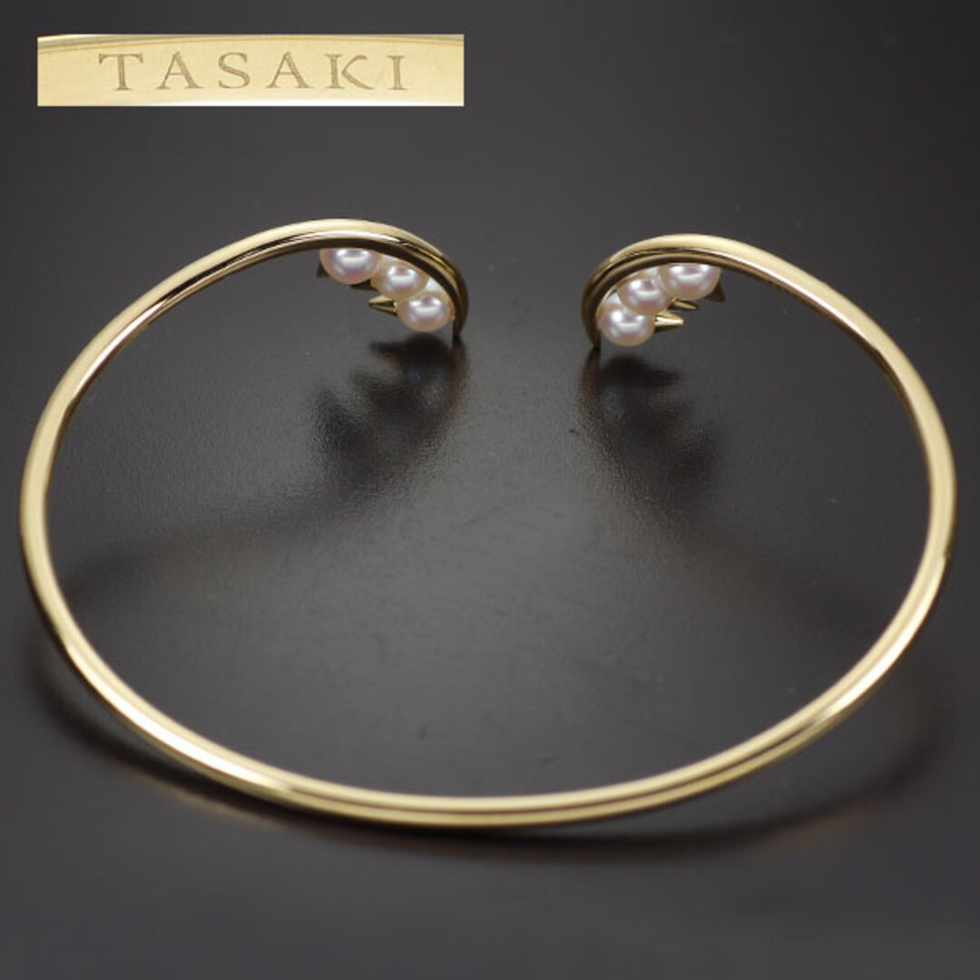 TASAKI - 田崎真珠 K18YG アコヤ真珠 バングル 径約3.7-4.2mm TASAKI - 田崎真珠 K18YG アコヤ真珠 バングル 径約3.7-4.2mm