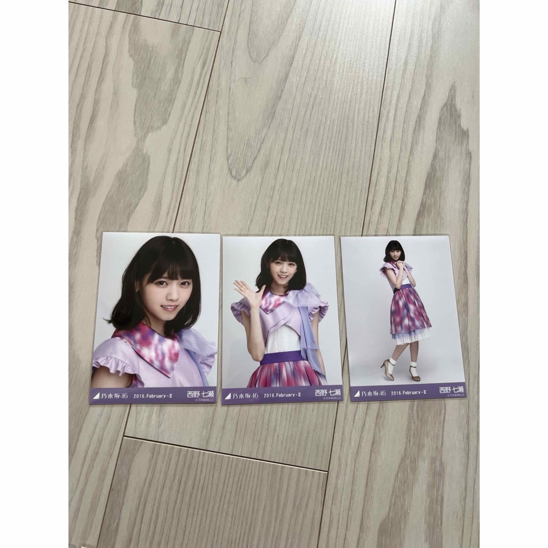乃木坂46 西野七瀬 生写真 2016.February-Ⅱ 紅白衣装 コンプ エンタメ/ホビーのタレントグッズ(アイドルグッズ)の商品写真