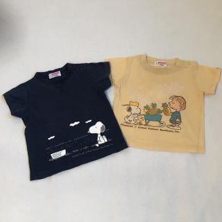 ファミリア(familiar)のファミリア  スヌーピー  ティーシャツ  80  双子  男女(Ｔシャツ)