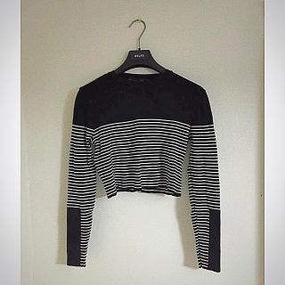 ザラ(ZARA)のZARA / ショート丈 ボーダートップス(カットソー(長袖/七分))