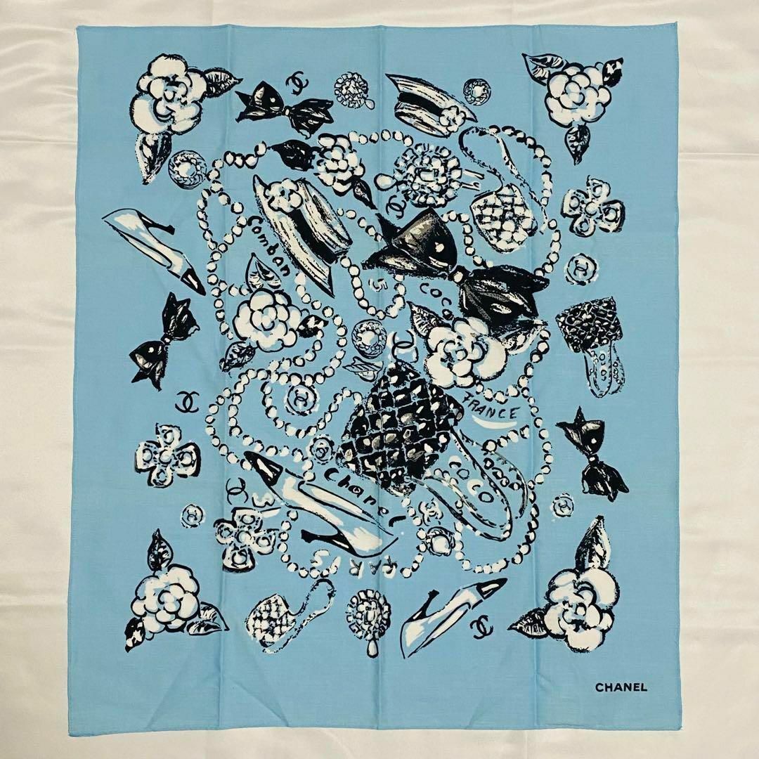 ☆CHANEL☆ ハンカチ 大判 カメリア ココマーク マトラッセ ☆CHANEL☆ ハンカチ 大判 カメリア ココマーク マトラッセ