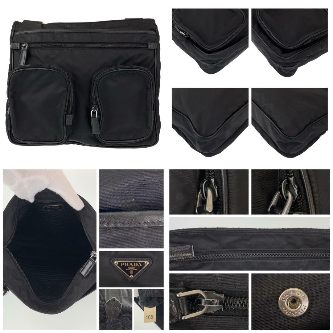 PRADA プラダ テスート 三角ロゴ 男女兼用 ブラック 黒 シルバー PRADA プラダ テスート 三角ロゴ 男女兼用 ブラック 黒 シルバー