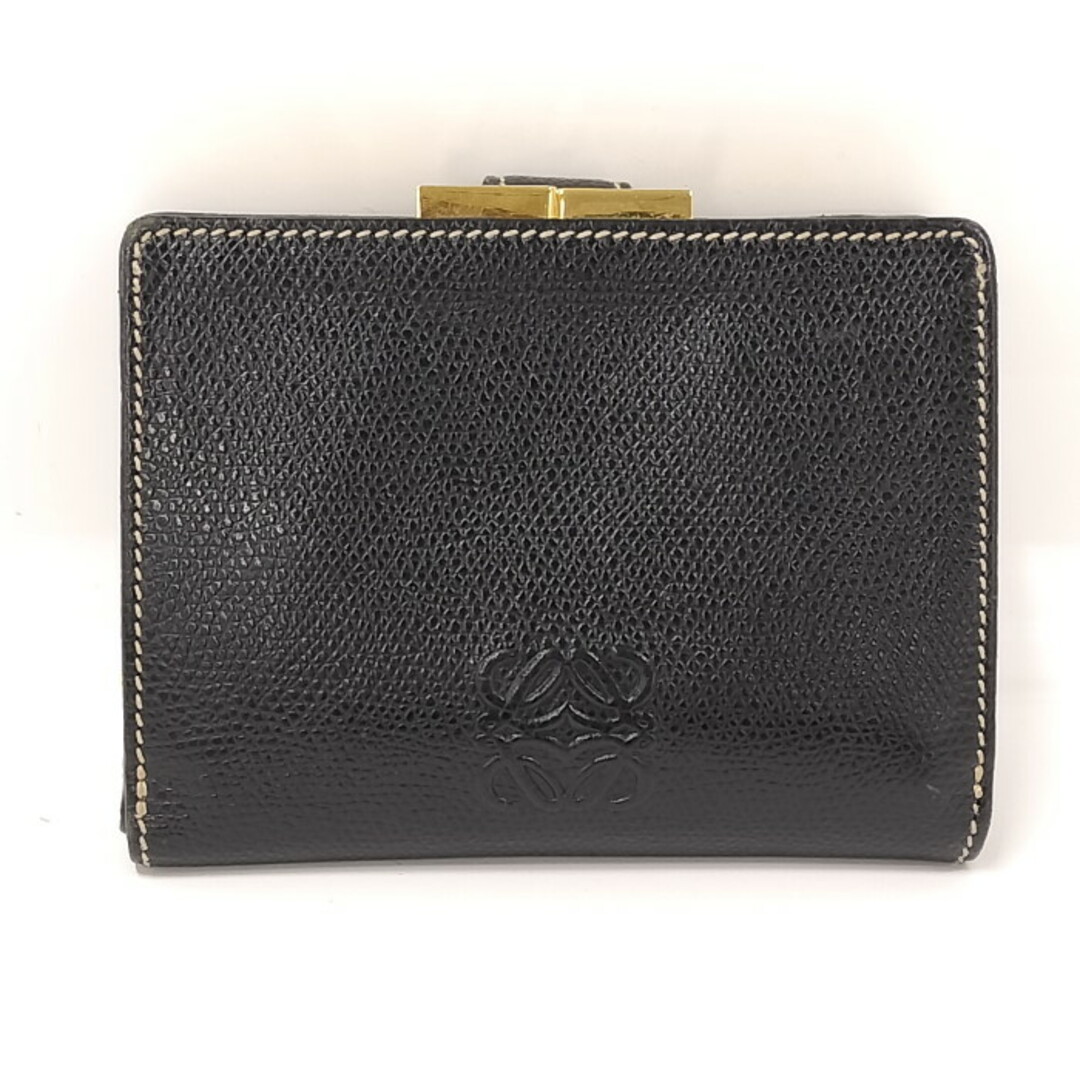 LOEWE - LOEWE がま口財布 レザー ブラックの通販 by サカイの LOEWE - LOEWE がま口財布 レザー ブラックの通販 by サカイの