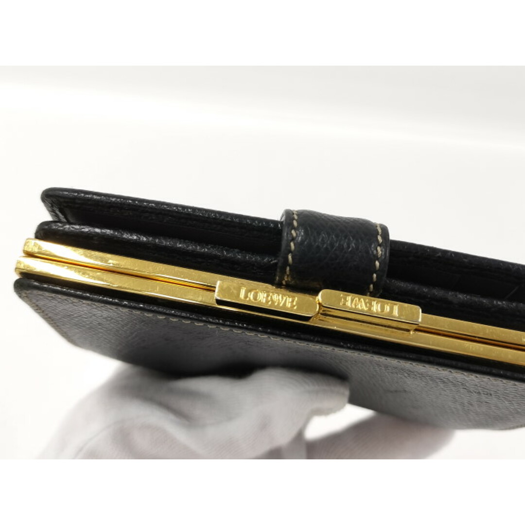LOEWE - LOEWE がま口財布 レザー ブラックの通販 by サカイの LOEWE - LOEWE がま口財布 レザー ブラックの通販 by サカイの