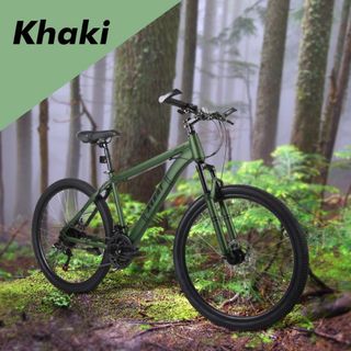 マウンテンバイク 26インチ タイヤ 軽量 自転車 アウトドア バイク カーキ(その他)